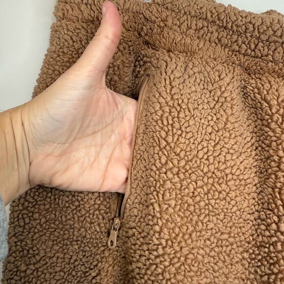 aerie Offline Sherpa Teddy Jogger Pants Soft Cozy Pockets Size XL - Picture 5 of 11